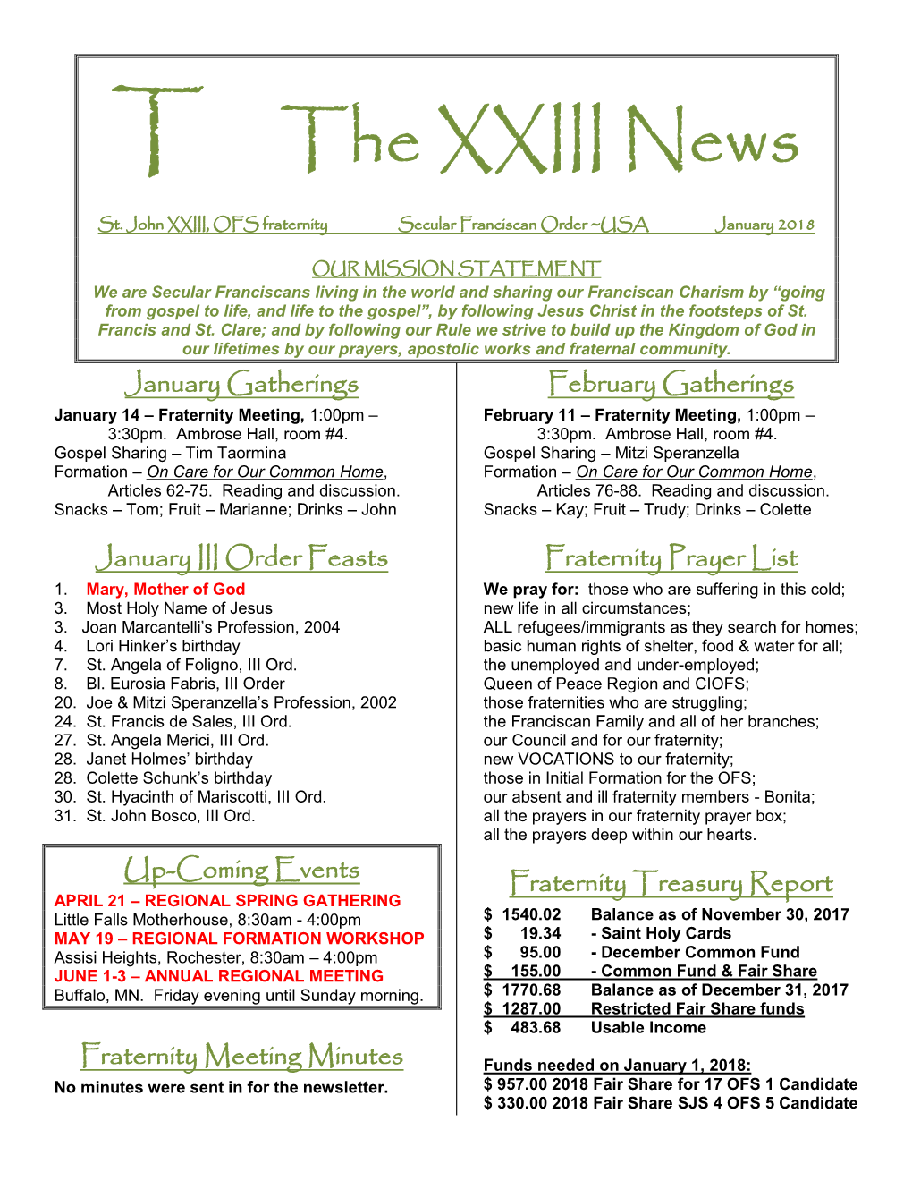 T the XXIII News