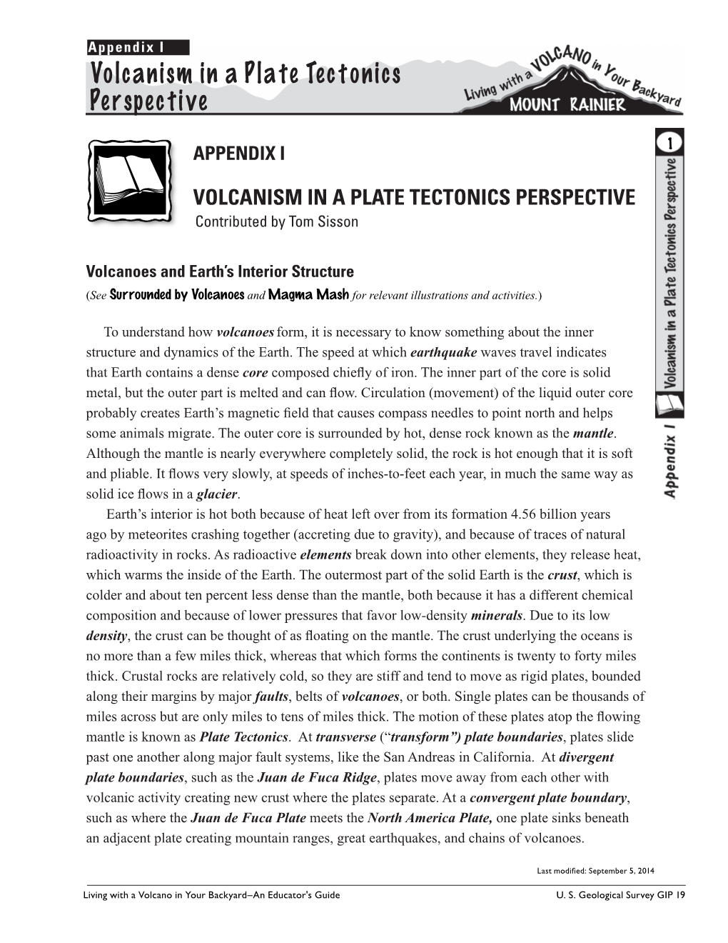 Volcanism in a Plate Tectonics Perspective