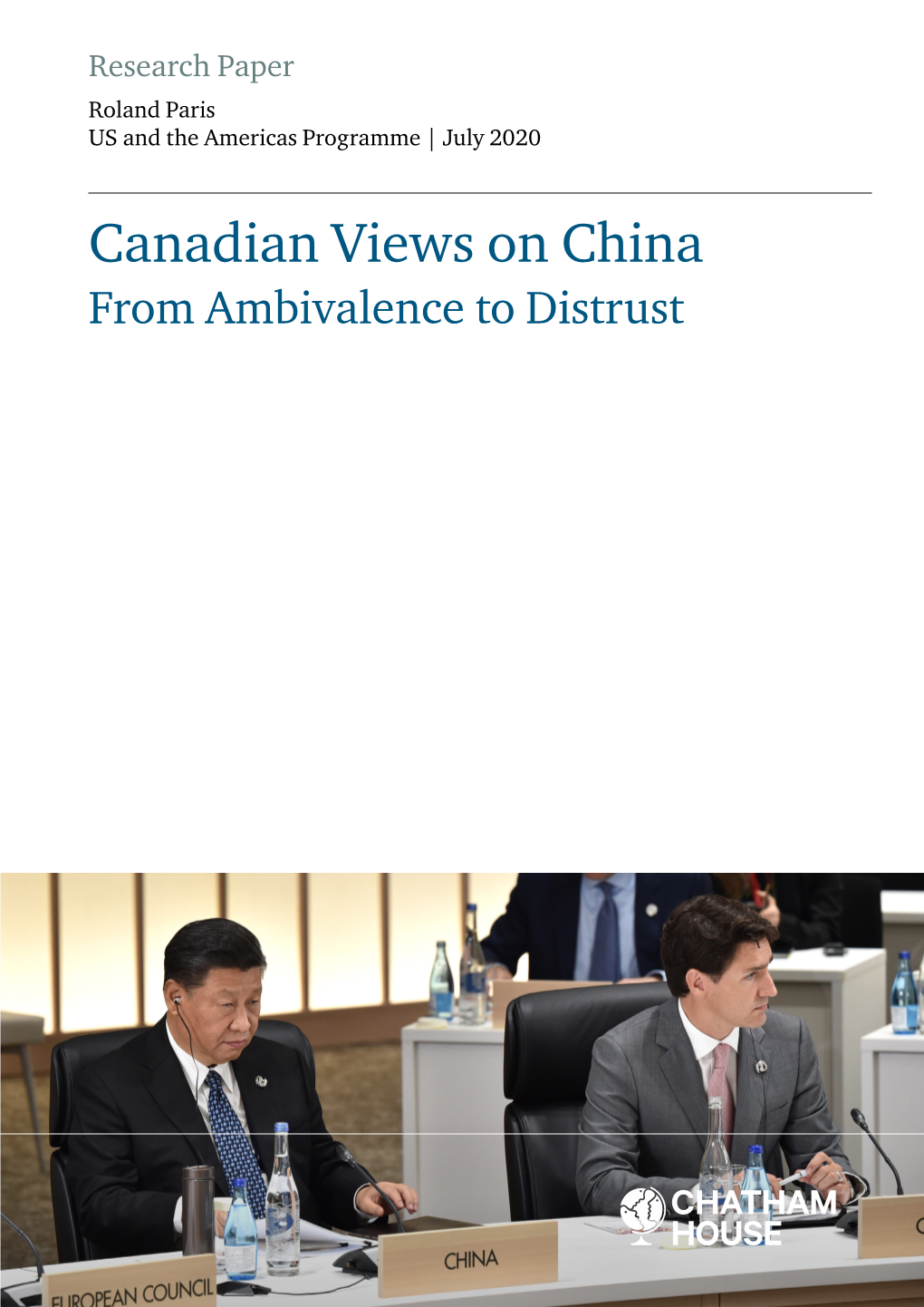 Canadian Views on China from Ambivalence to Distrust Canadian Views on China: from Ambivalence to Distrust