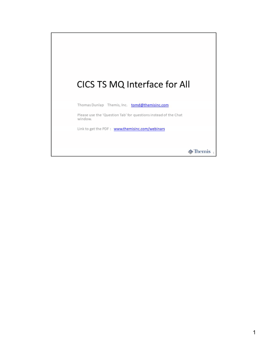 The CICS/MQ Interface