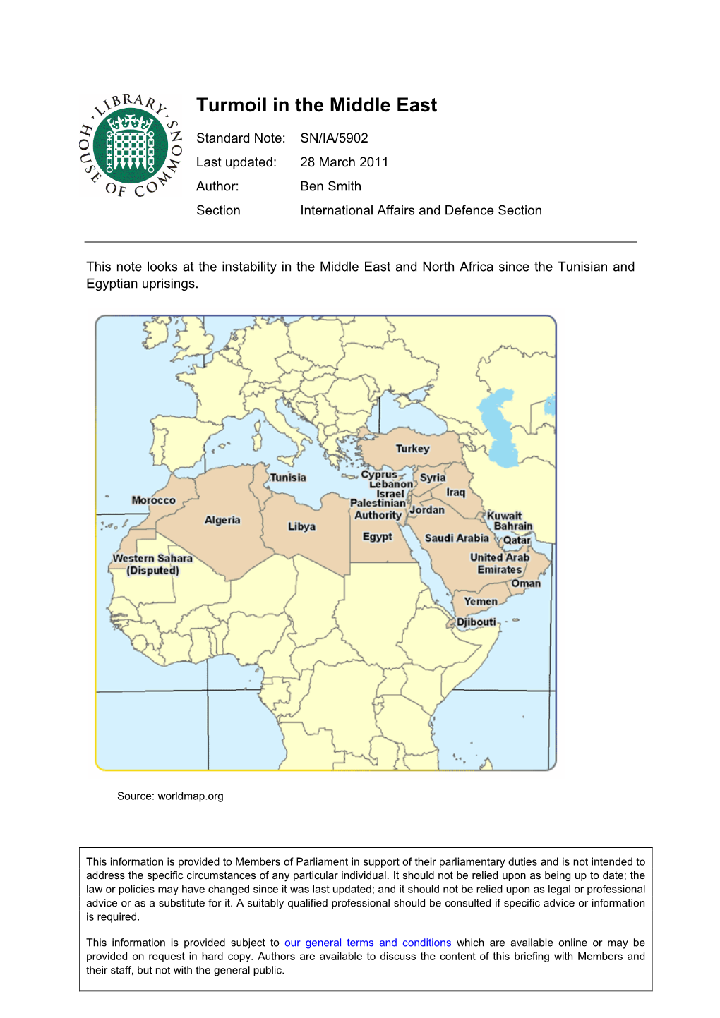 Turmoil in the Middle East