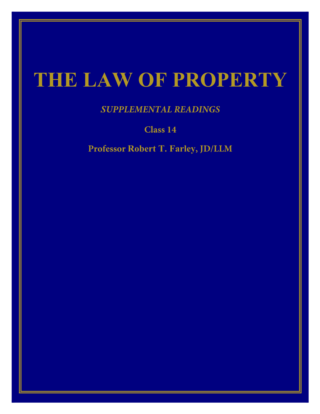 The Law of Property