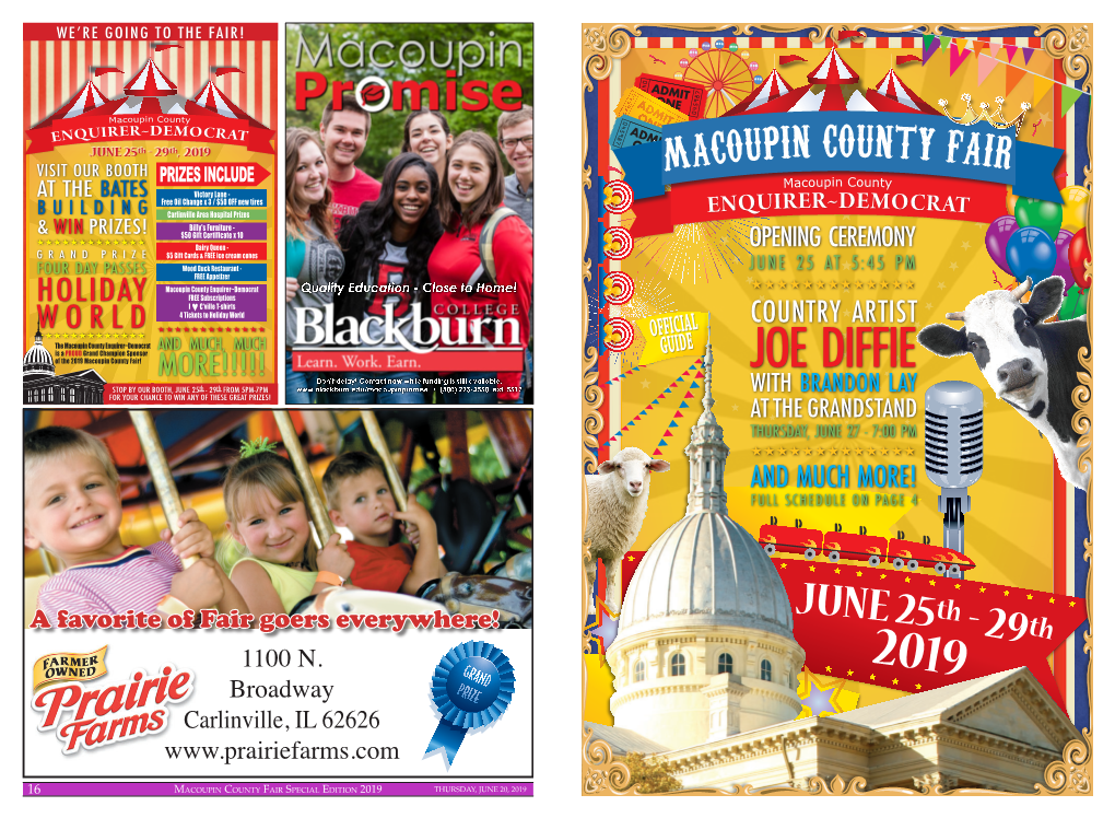 Macoupin County Fair! More!!!!! Joe Diffie Don’T Delay! Contact Now While Funding Is Still Available