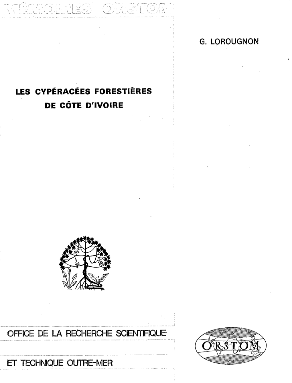 Les Cypéracées Forestières De Côte D'ivoire