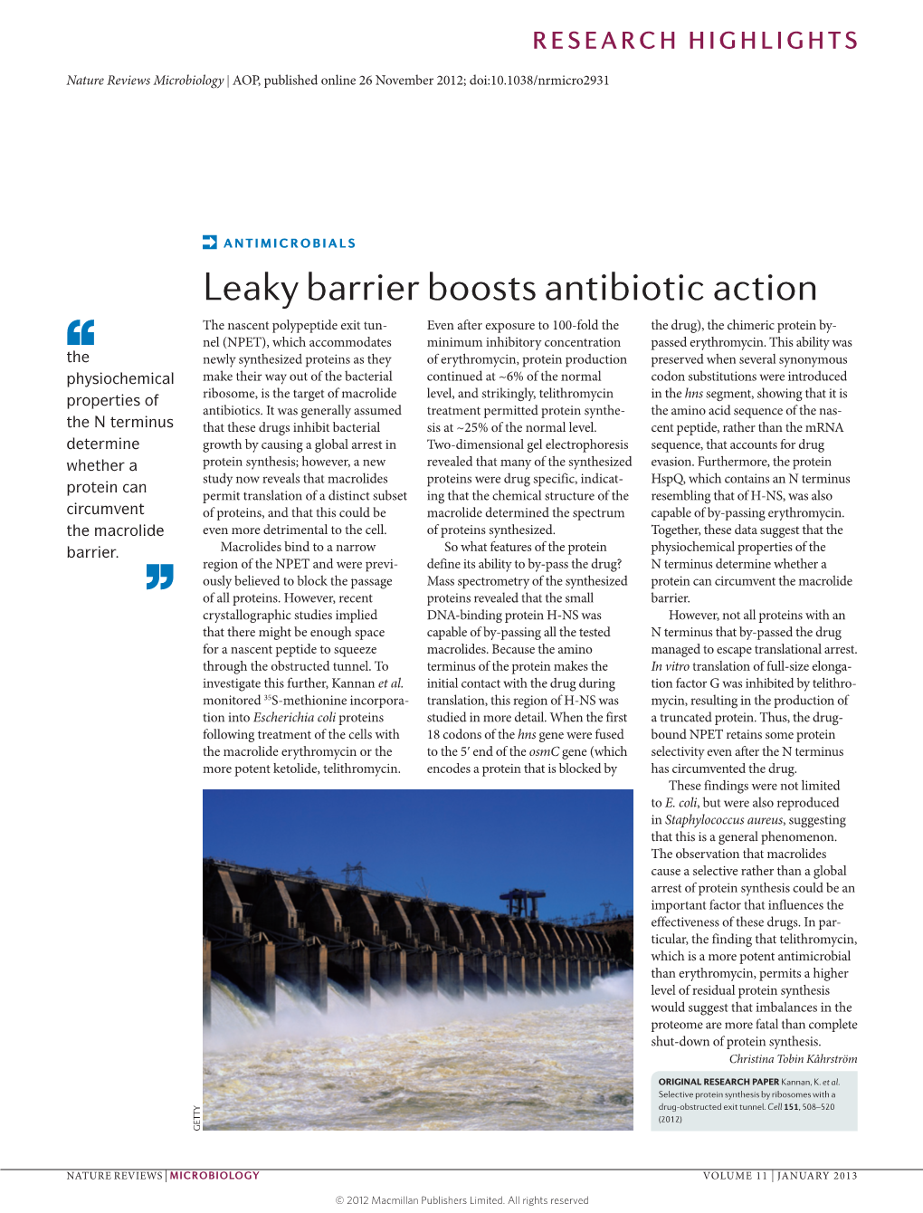 Antimicrobials: Leaky Barrier Boosts Antibiotic Action