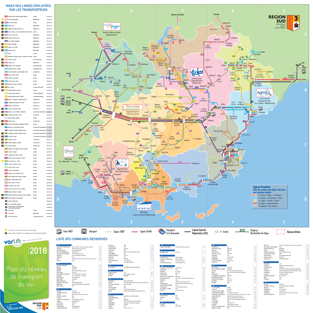 Plan Du Réseau De Transport VARLIB 2018