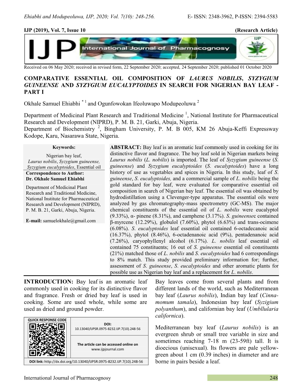 IJPSR (2009), Issue 1