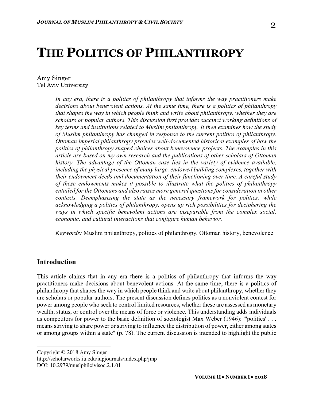 The Politics of Philanthropy