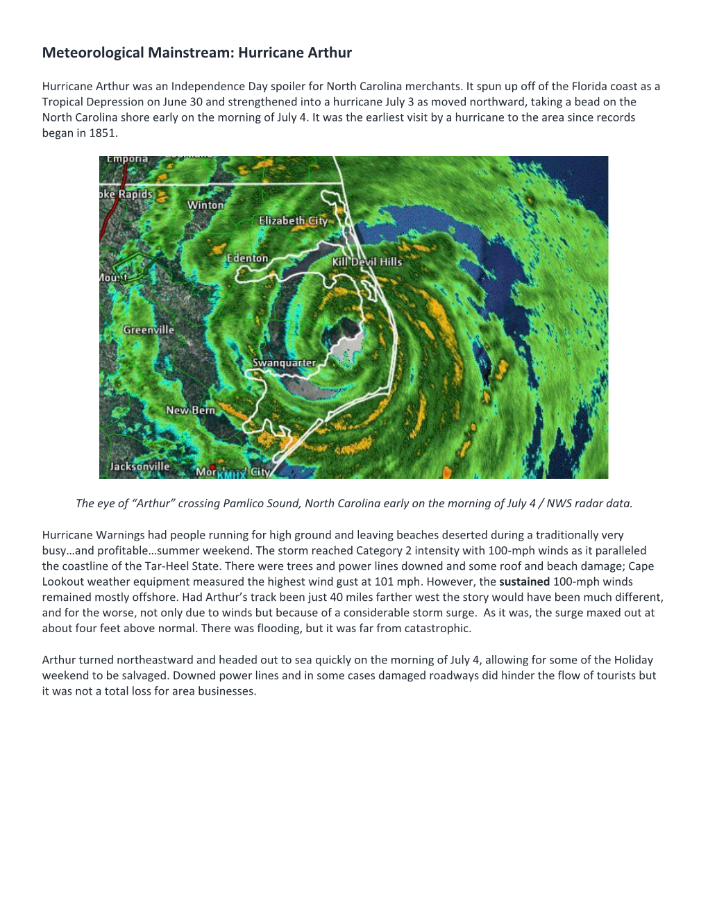 Hurricane Arthur