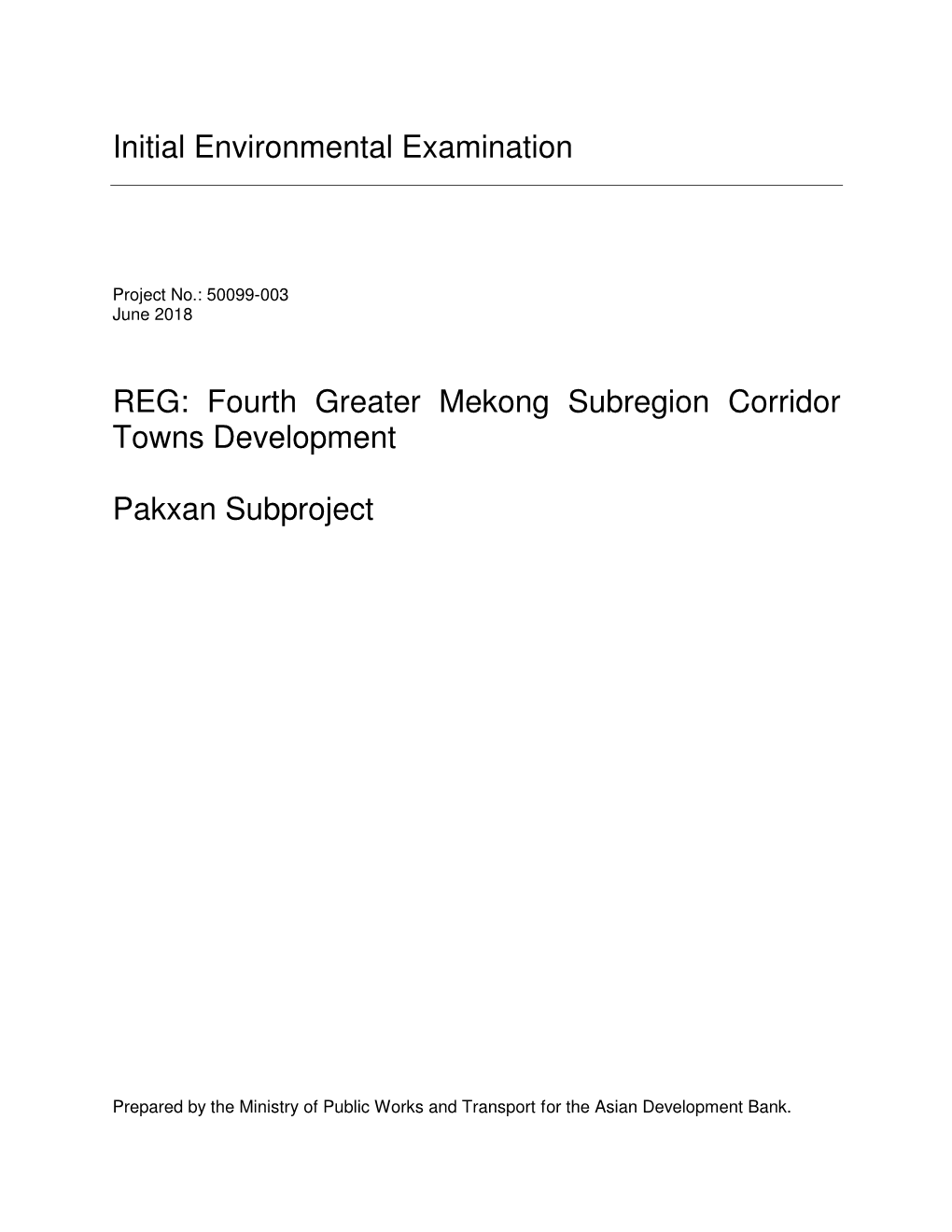 Initial Environmental Examination