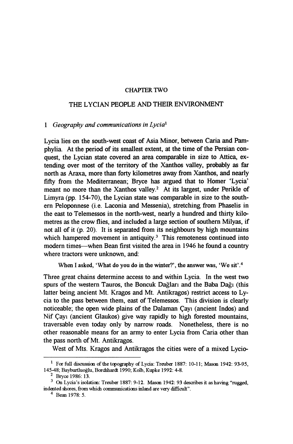 THE LYCIAN PEOPLE and THEIR ENVIRONMENT 1 Geography And