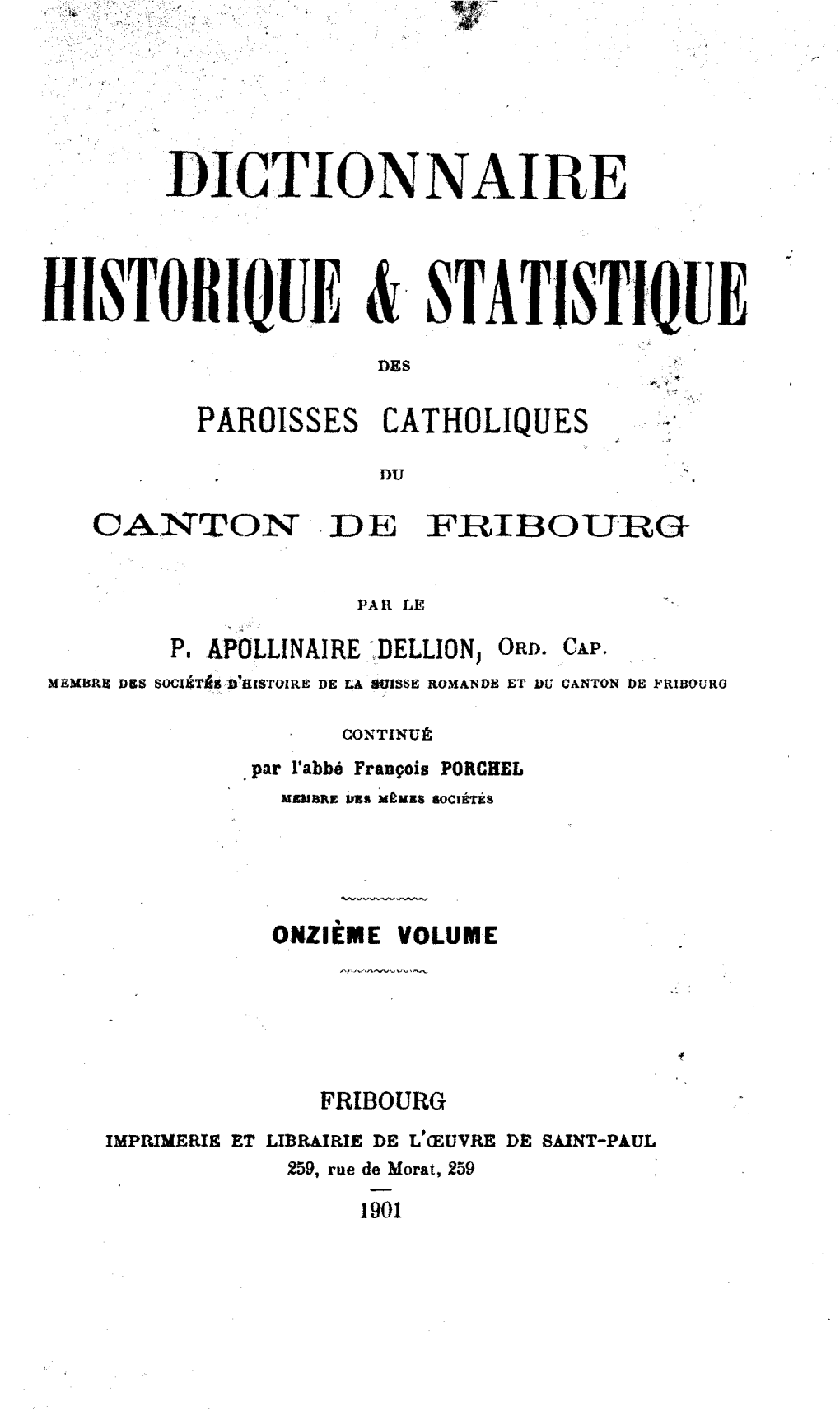 Dictionnaire Historique & Statistique Des Paroisses