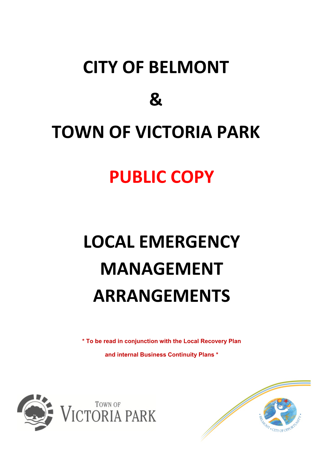 City of Belmont & Town of Victoria Park Public Copy