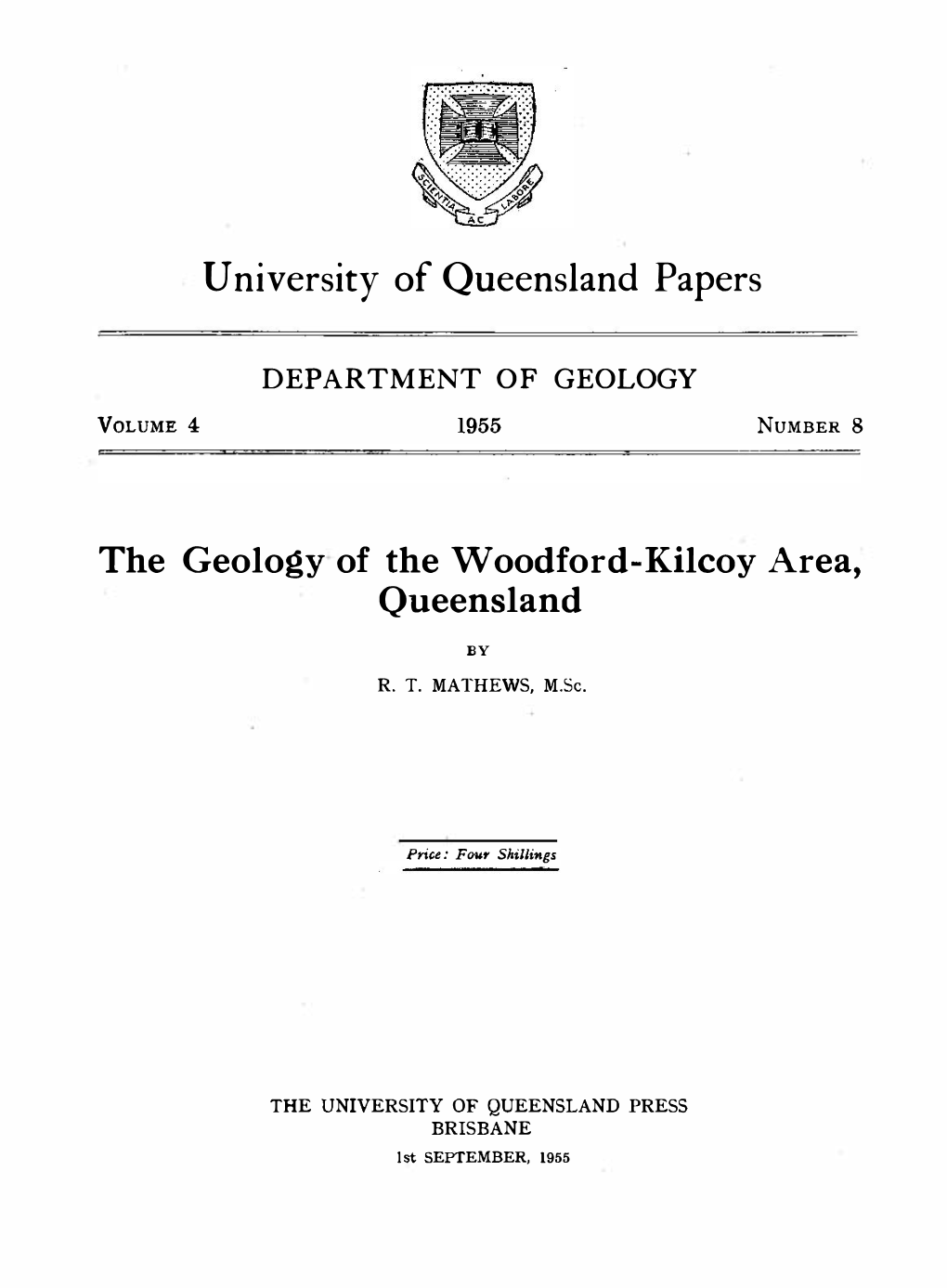 University of Queensland Papers
