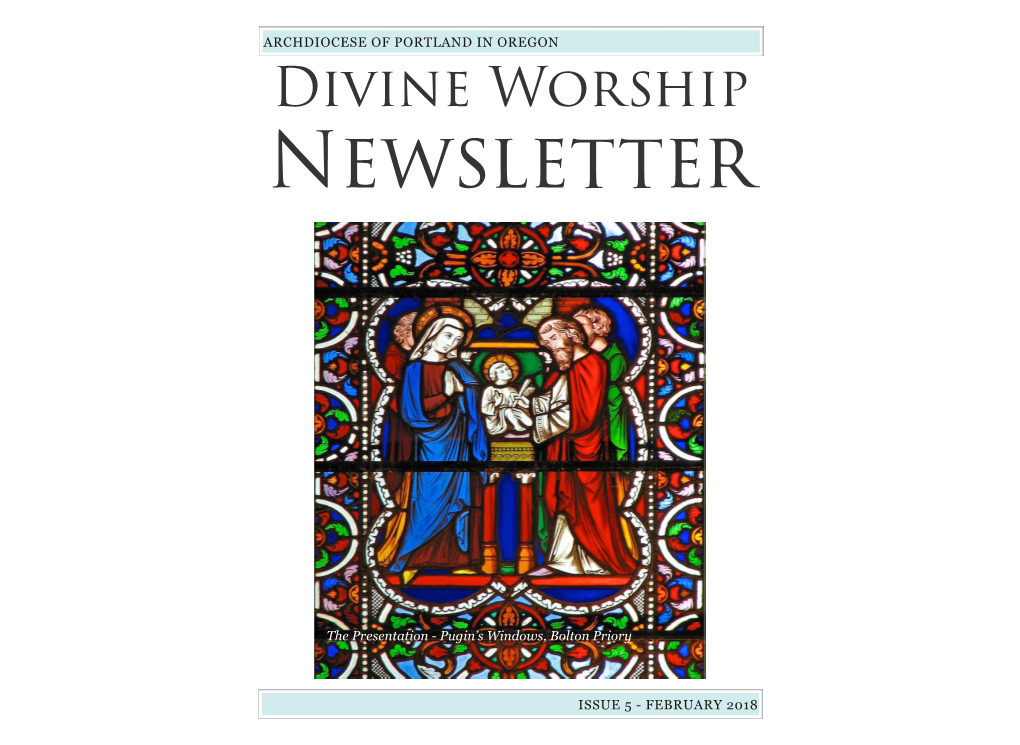 Divine Worship Newsletter