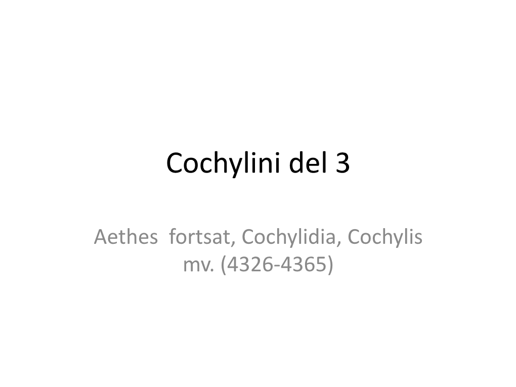 Aethes Fortsat, Cochylidia, Cochylis Mv. (4326-4365) Aethes Cnicana (Wstw.)