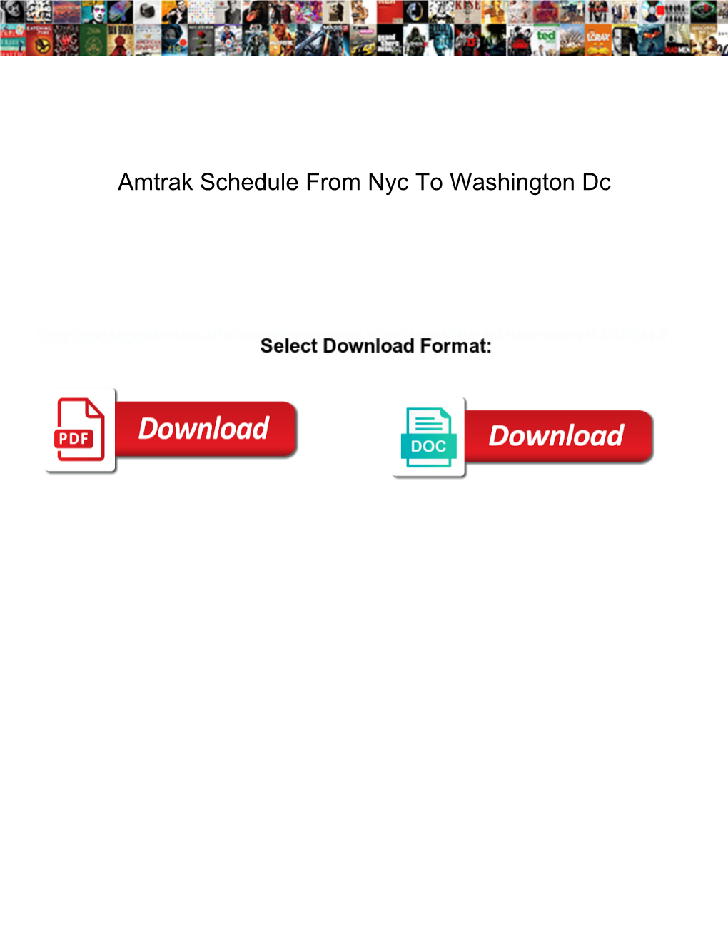 Amtrak Schedule from Nyc to Washington Dc