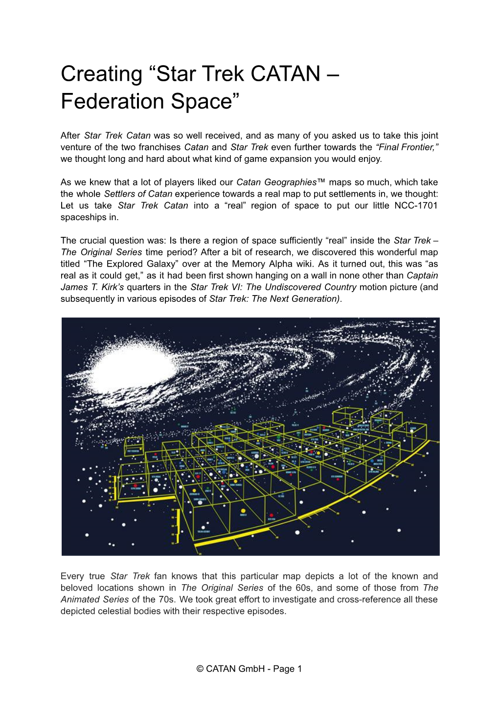 Creating “Star Trek CATAN – Federation Space”