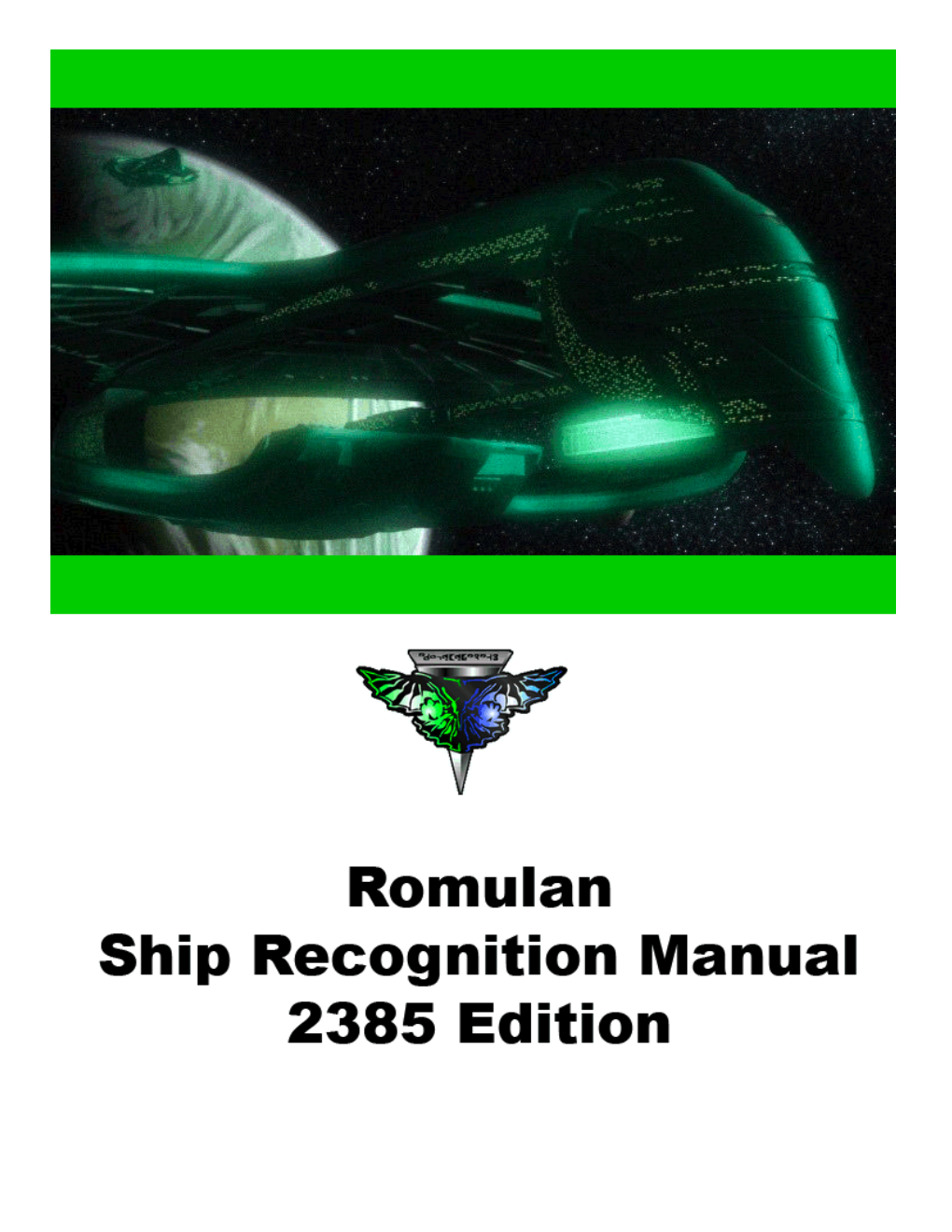 Romulan Ship Recognition Manual 2385 Edition