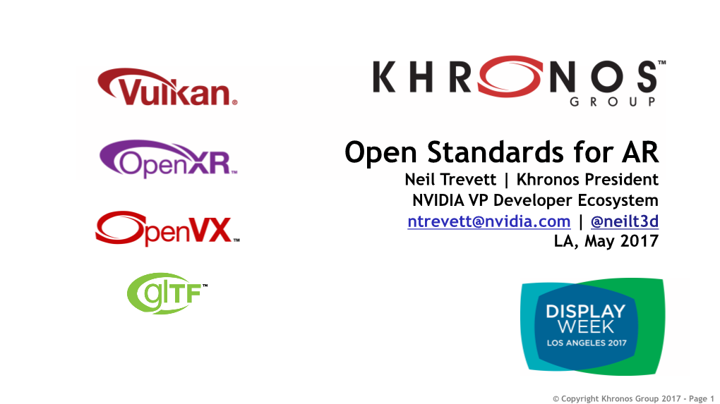 SID Khronos Open Standards for AR May17