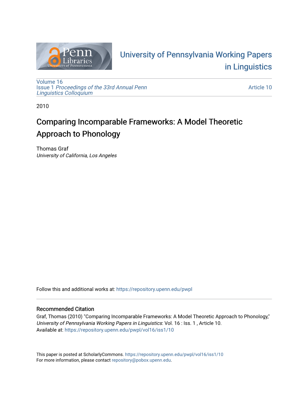 A Model Theoretic Approach to Phonology