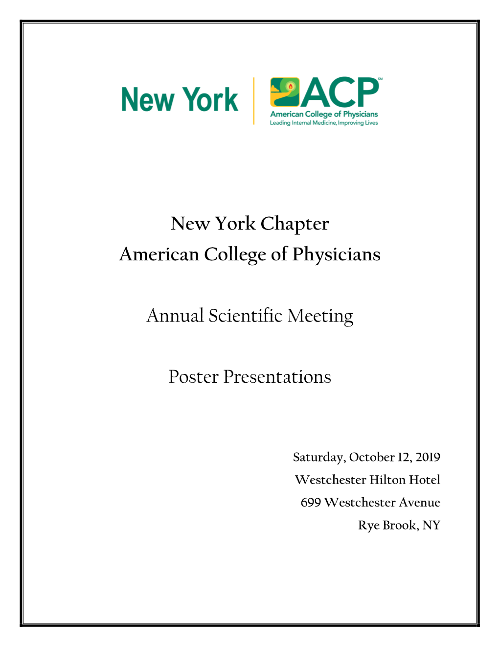 New York Chapter American College of Physicians Annual