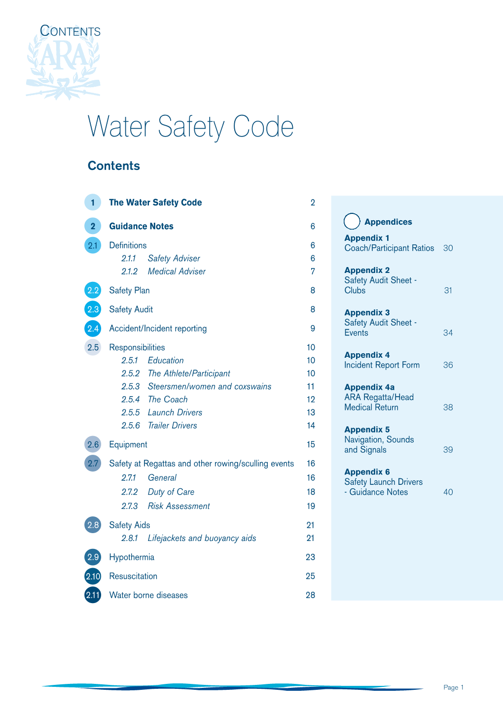 Water Safety Code