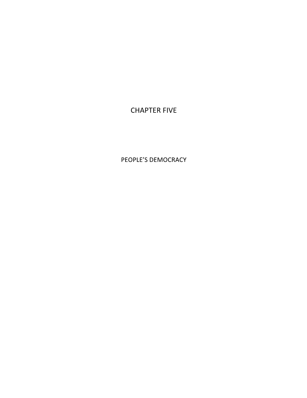 Chapter Five