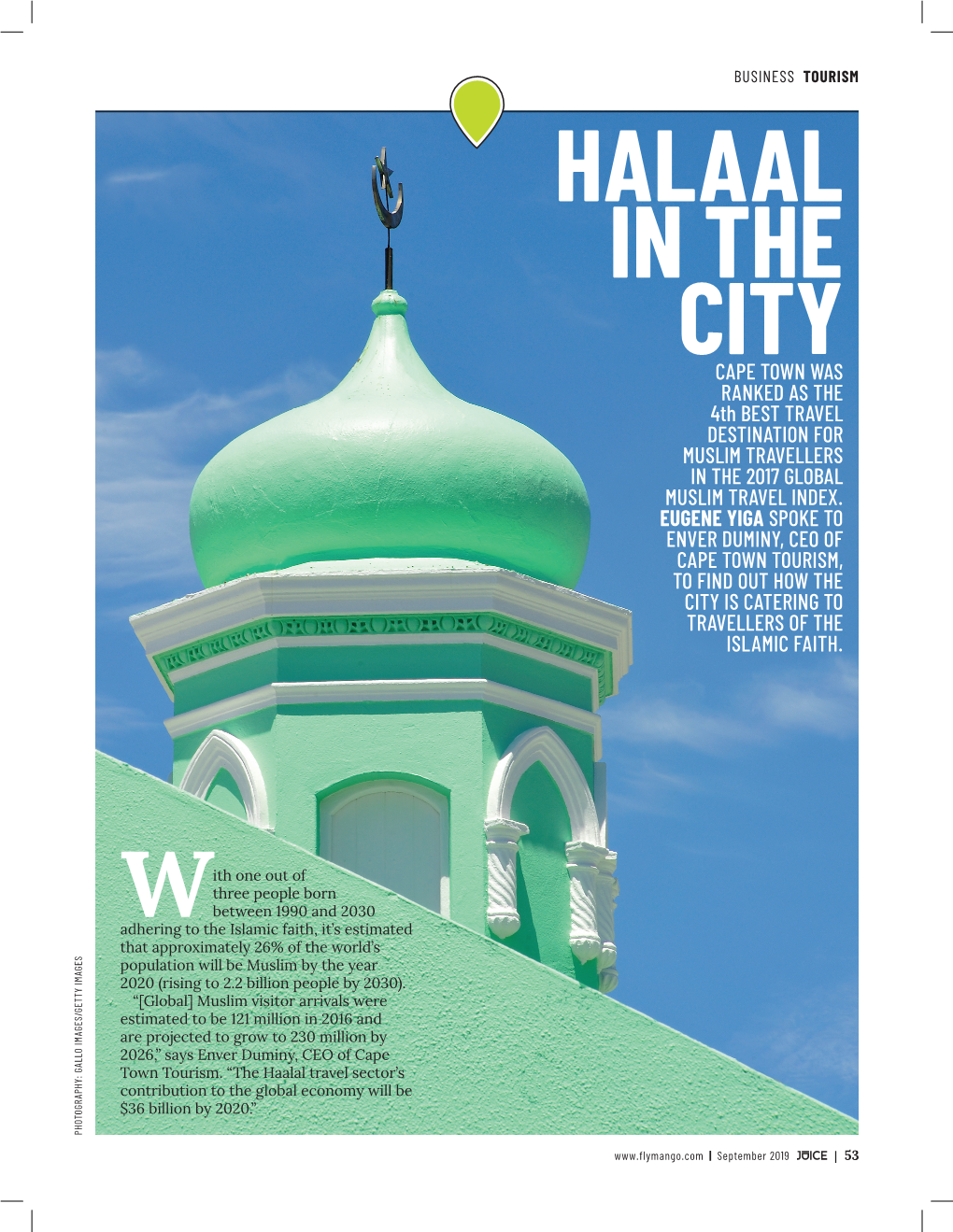 HALAAL in the CITY CAPE TOWN WAS RANKED AS the 4Th BEST TRAVEL DESTINATION for MUSLIM TRAVELLERS in the 2017 GLOBAL MUSLIM TRAVEL INDEX