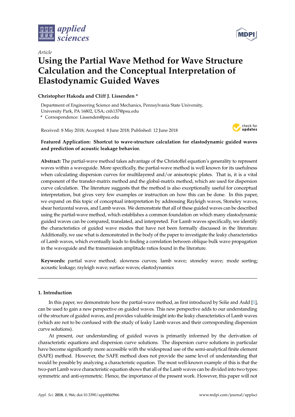 Using the Partial Wave Method for Wave Structure Calculation and the Conceptual Interpretation of Elastodynamic Guided Waves