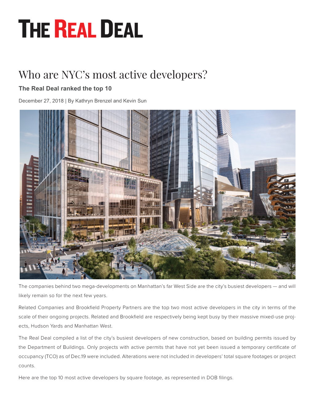 Who Are NYC's Most Active Developers?