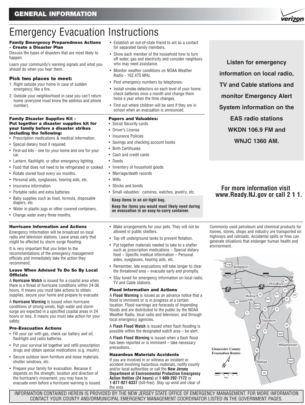 Emergency Evacuation Instructions (PDF)