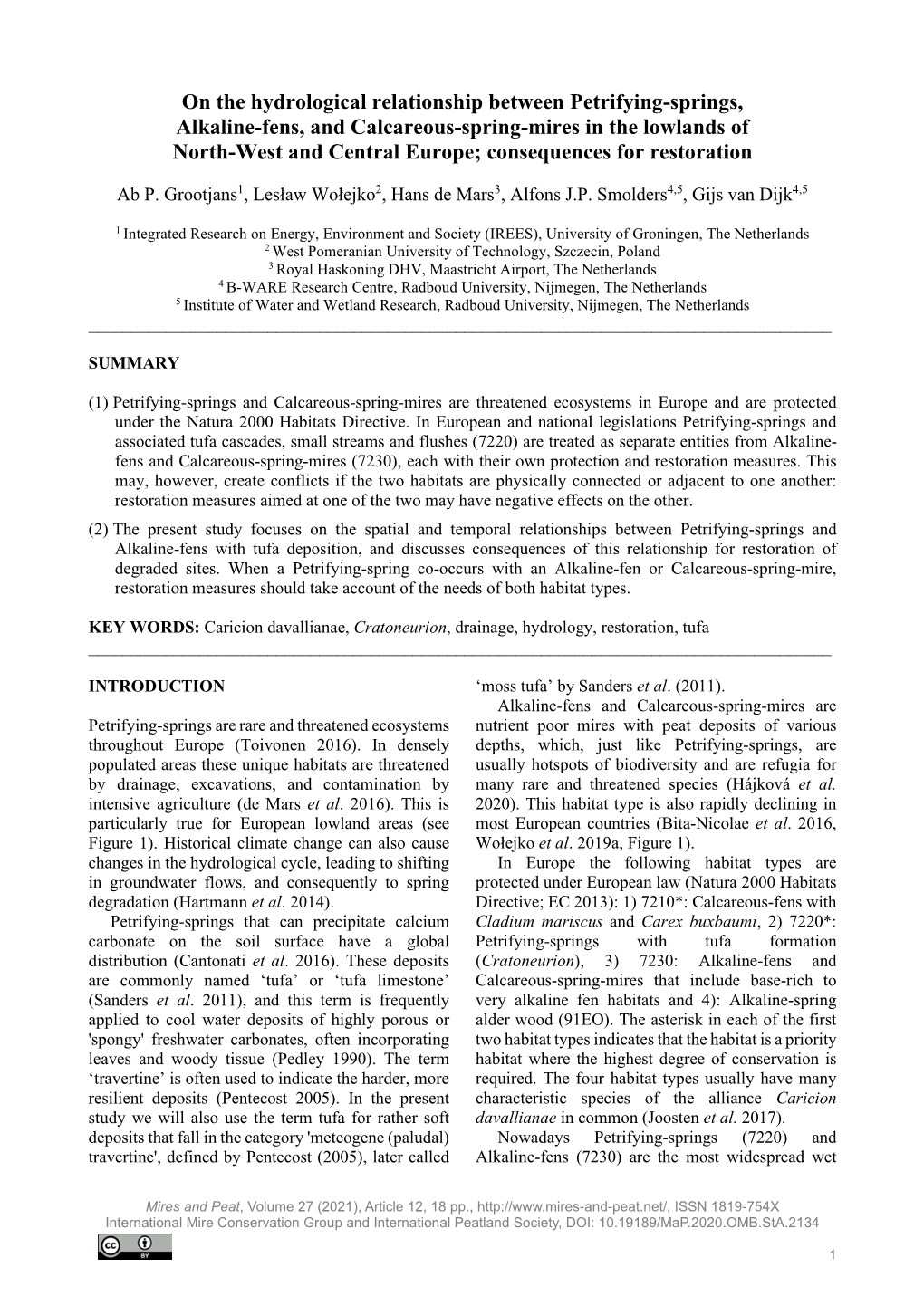 On the Hydrological Relationship Between Petrifying-Springs, Alkaline