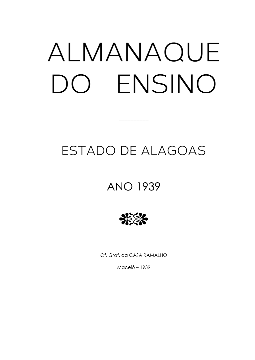 Almanaque Do Ensino 1939