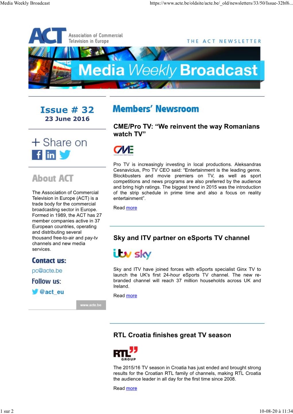 Media Weekly Broadcast