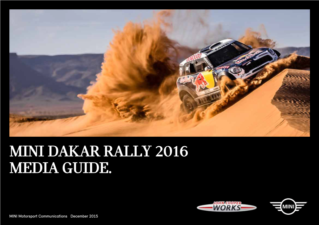 Mini Dakar Rally 2016 Media Guide