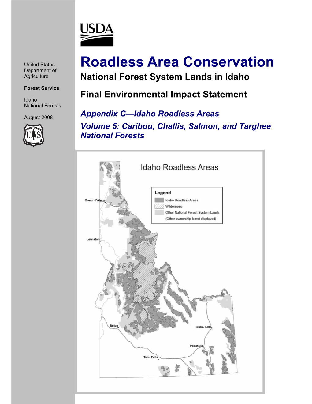 Idaho Roadless Areas FEIS