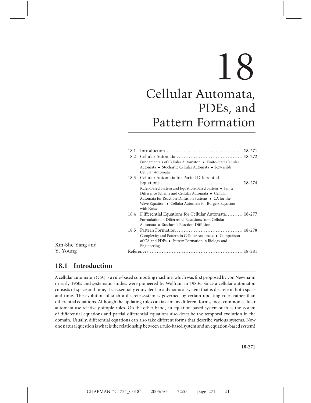 Cellular Automata, Pdes, and Pattern Formation