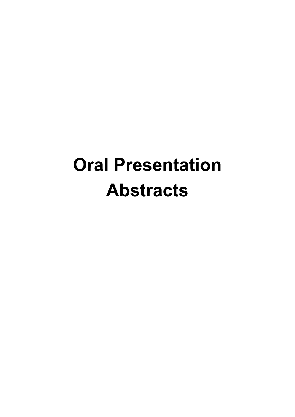 MAC1 Abstracts – Oral Presentations