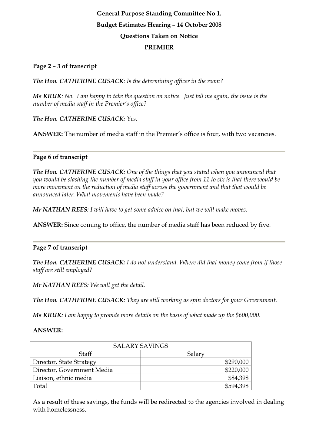 General Purpose Standing Committee No. 1