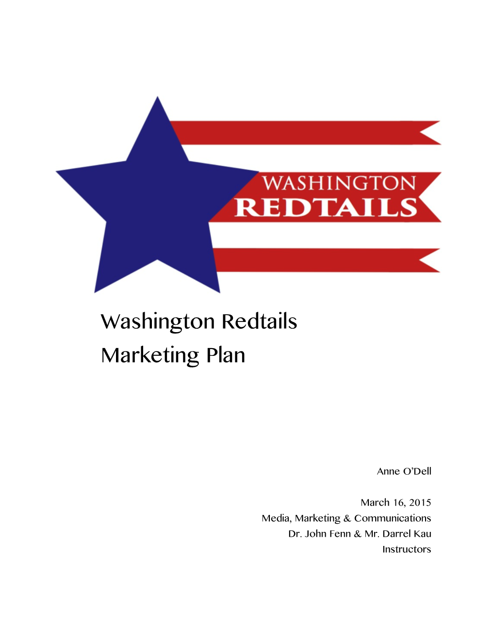 Washington Redtails Marketing Plan