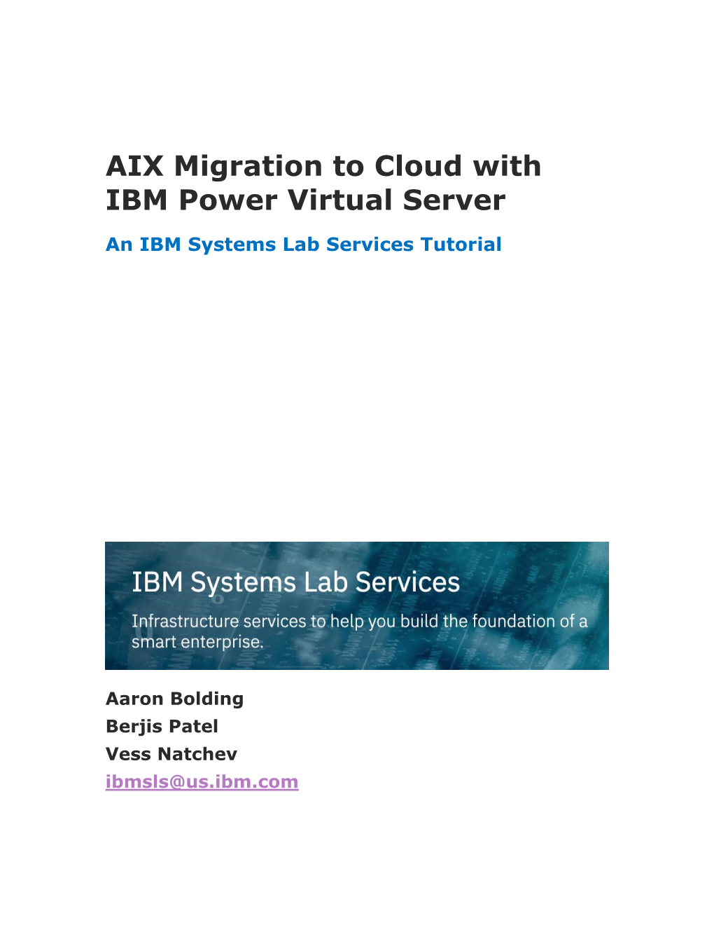 AIX Migration to Cloud with IBM Power Virtual Server