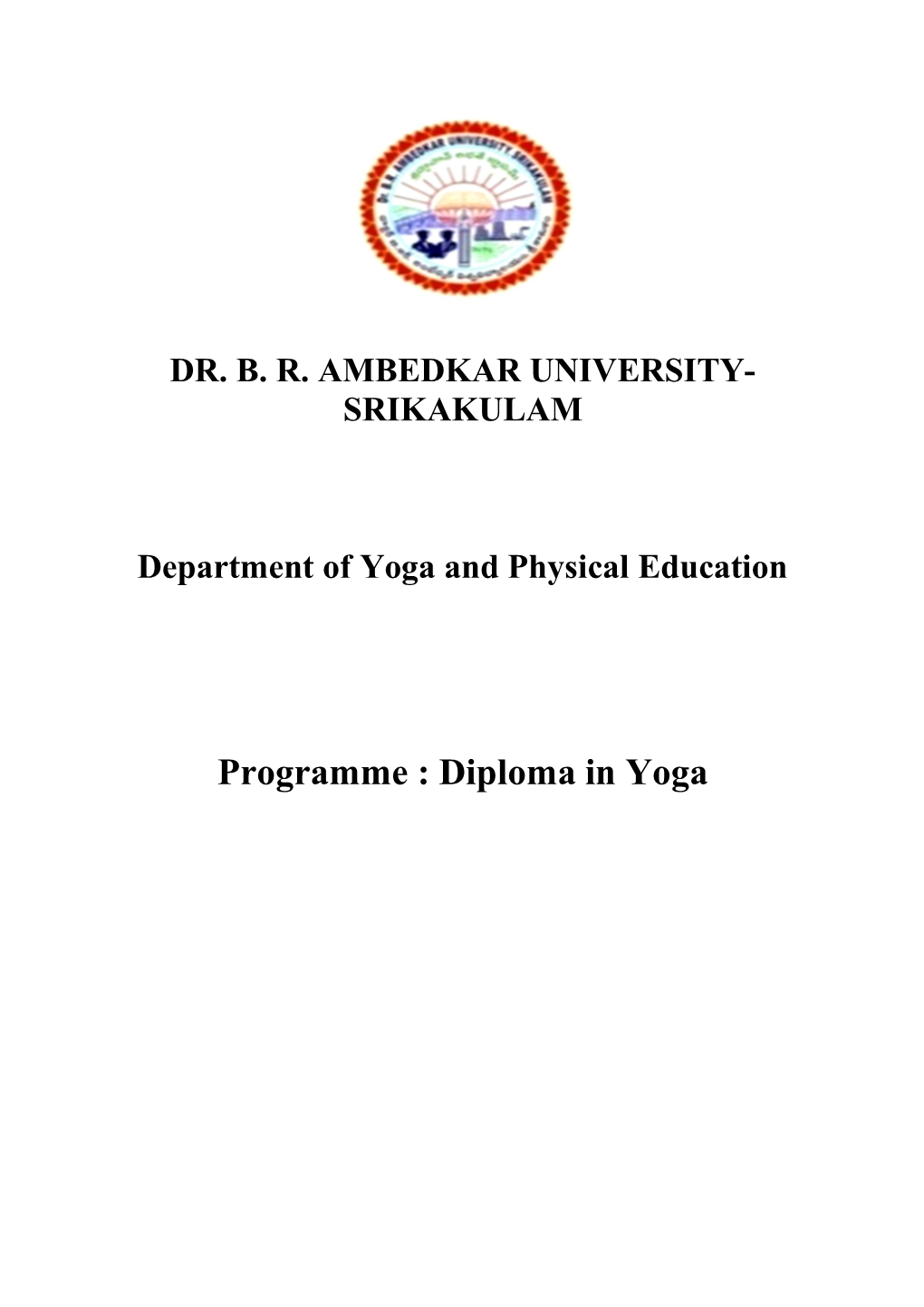 Diploma in Yoga Syllabus