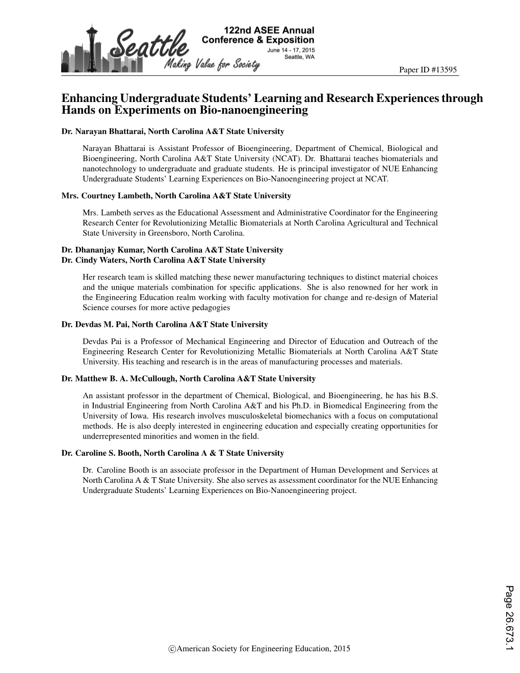 Enhancing Undergraduate Students' Learning and Research