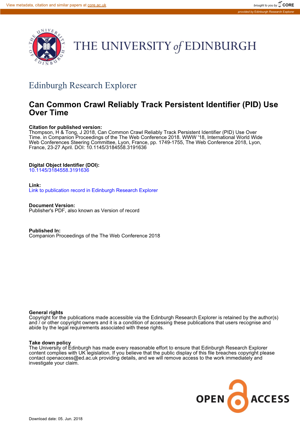 Edinburgh Research Explorer