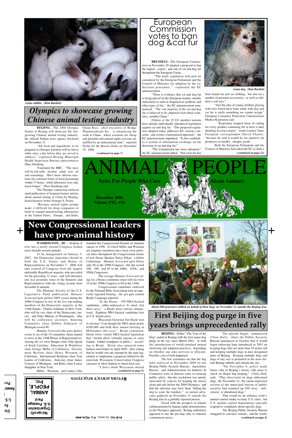 Animal People News