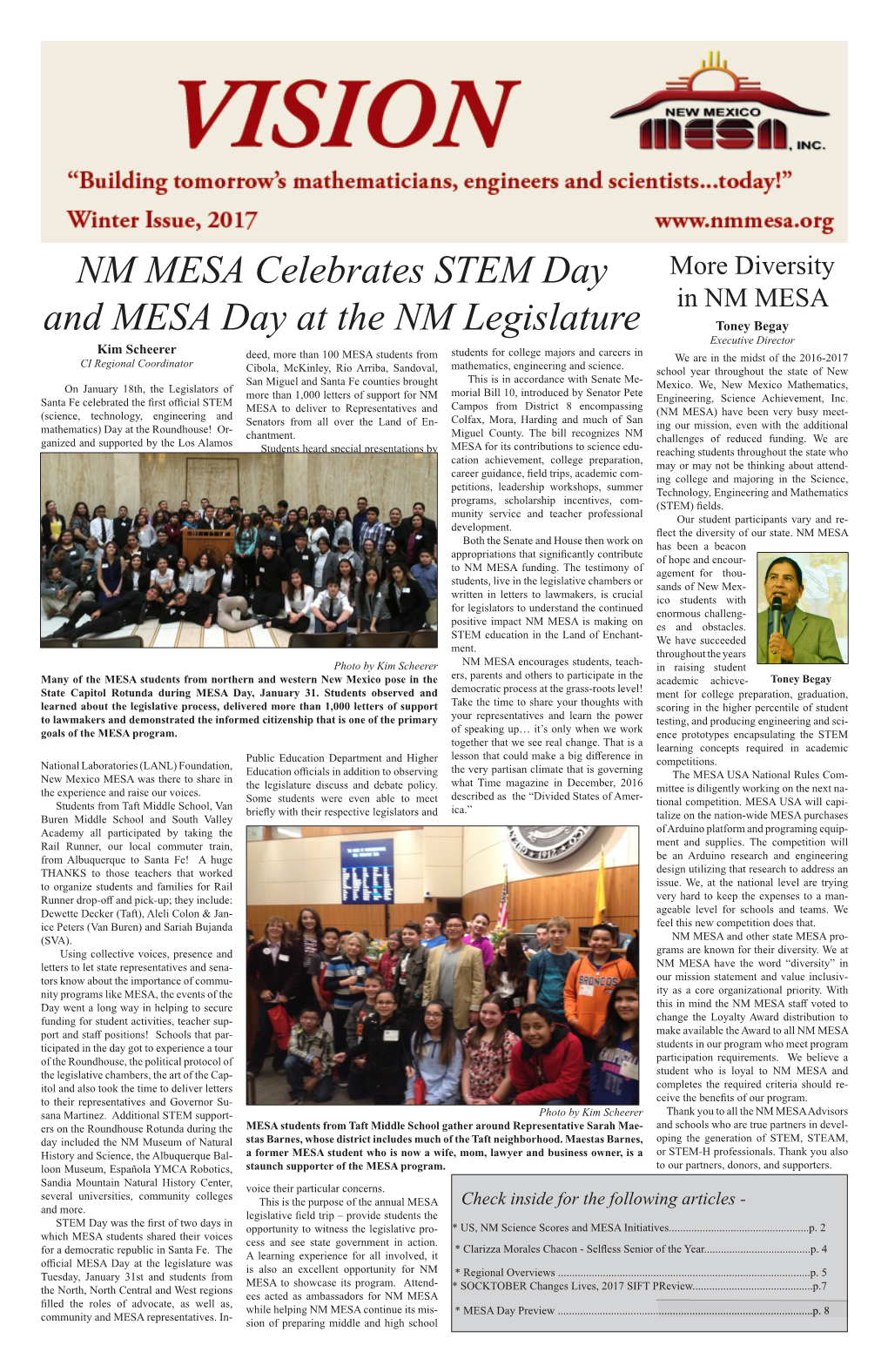 NM MESA Celebrates STEM Day and MESA Day at the NM Legislature