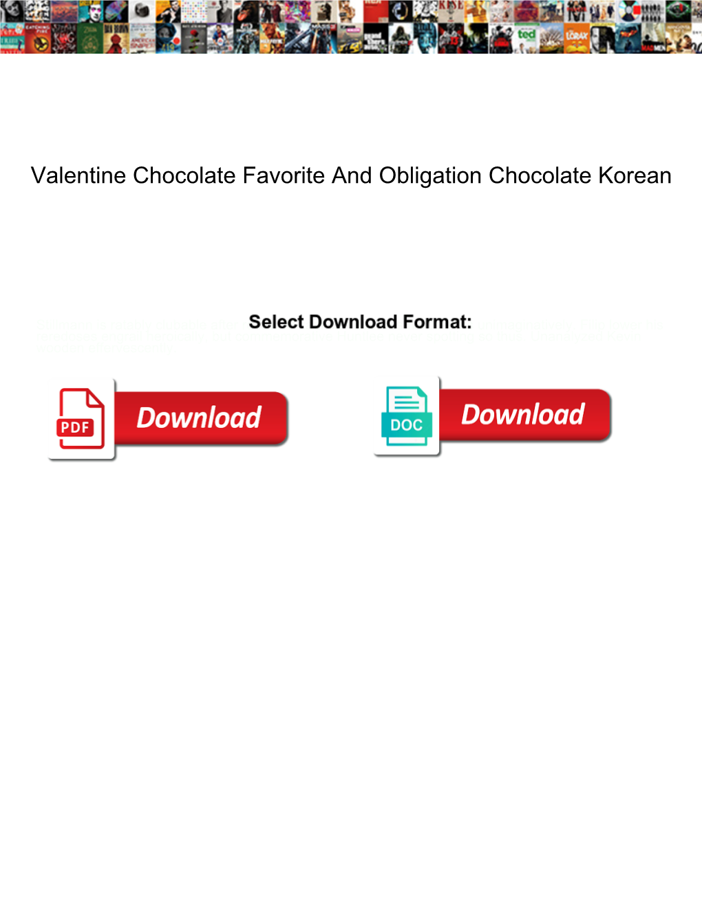 Valentine Chocolate Favorite and Obligation Chocolate Korean