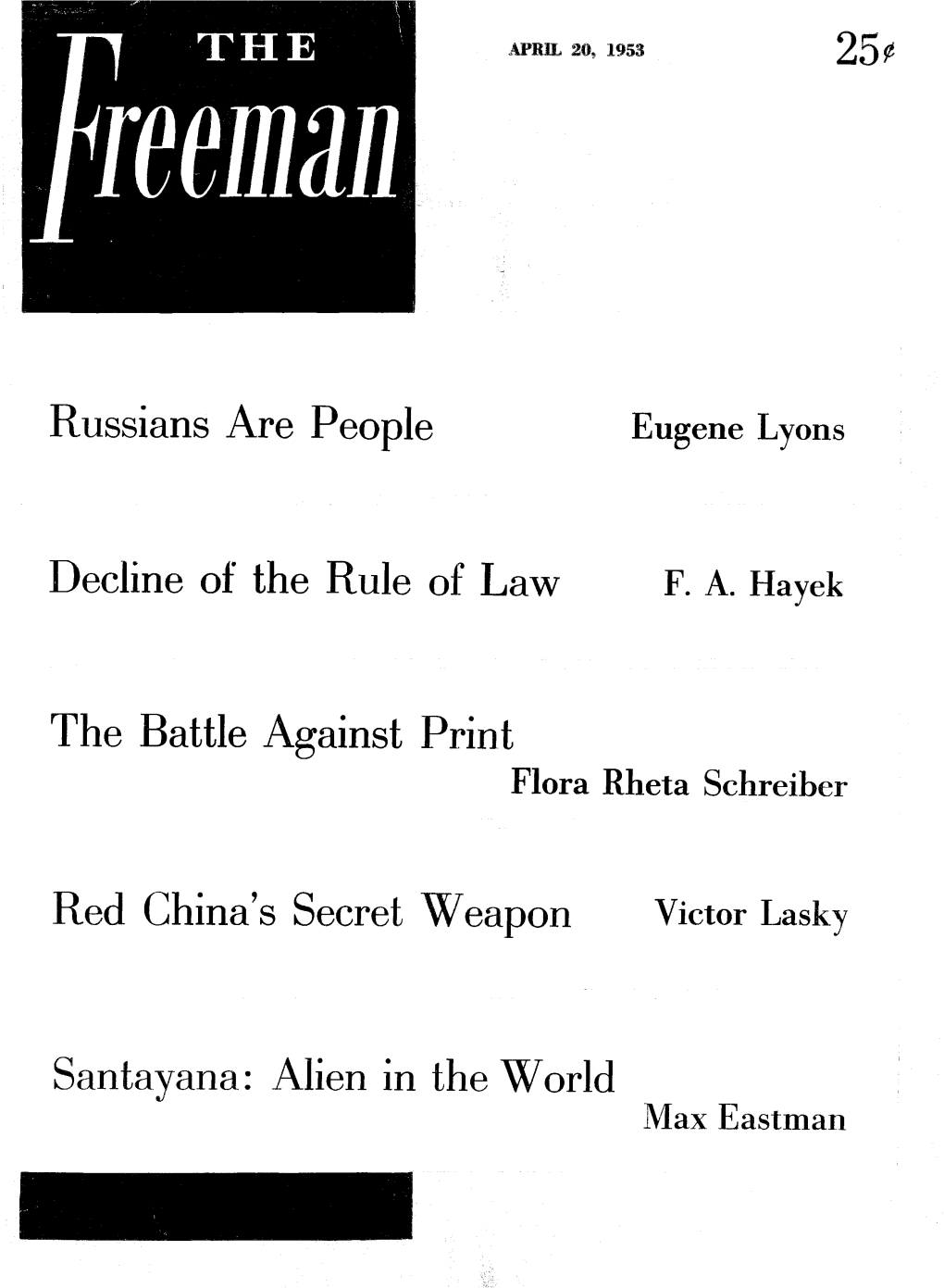 The Freeman April 1953