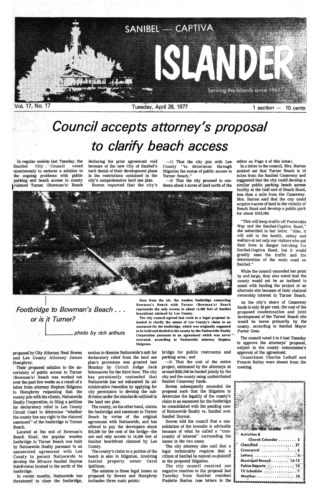 Council Accepts Attorney's Proposal to Clarify Beach Access